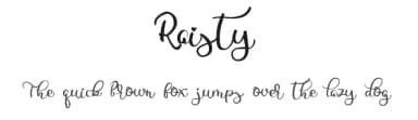 Raisty by Suamzu Art — Script Handwritten Font — thumbnail 1