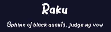 Raku by dcoxy - Greg Medina — Script Handwritten Font — thumbnail 2