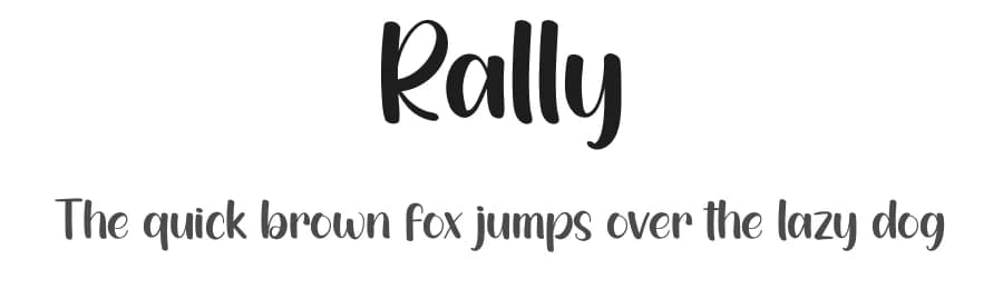 Rally by creatype designer — Script Handwritten Font