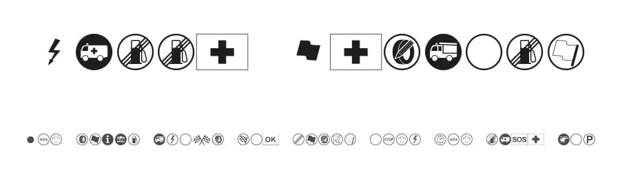 Rally Symbols by 2D Typo — Dingbats Font