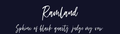 Ramland by Sronstudio — Script Handwritten Font — thumbnail 2