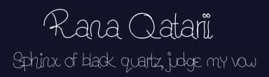 Rana Qatarii by Hadeel Gallaf — Script Handwritten Font — thumbnail 2