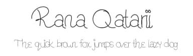 Rana Qatarii by Hadeel Gallaf — Script Handwritten Font — thumbnail 1