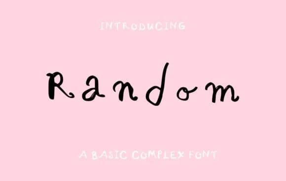 Random Font by lunarctic — Script Handwritten Font