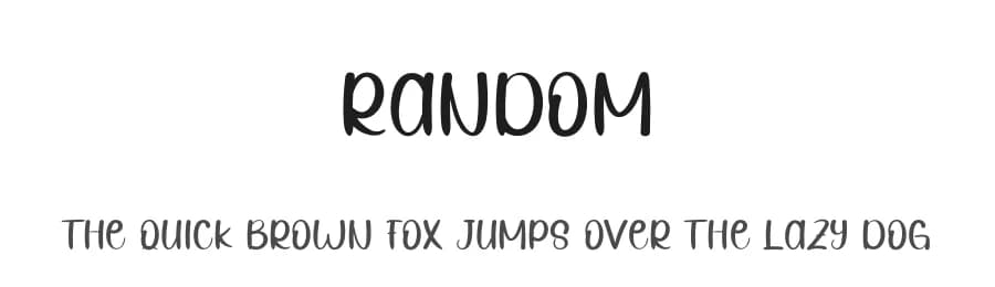 Random by Etik Fatimah — Script Handwritten Font
