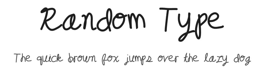 Random Type by Geronimo Font Studios — Script Handwritten Font