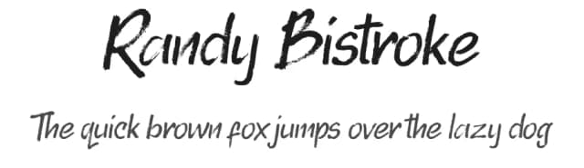 Randy Bistroke by starinkbrush — Script Handwritten Font