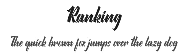 Ranking by Hoperative — Script Handwritten Font