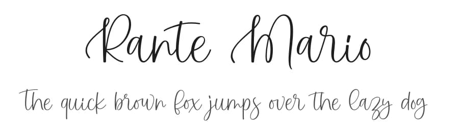 Rante Mario by Four Lines — Script Handwritten Font