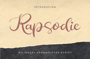 Rapsodie Font by bywahtung — Script Handwritten Font — thumbnail 1