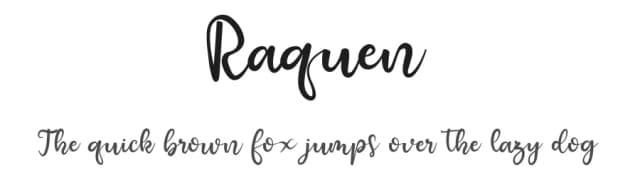 Raquen by Dilbadil — Script Handwritten Font