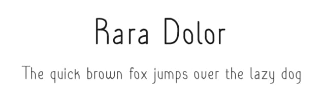 Rara Dolor by Fabiane Lima — Sans Serif Font