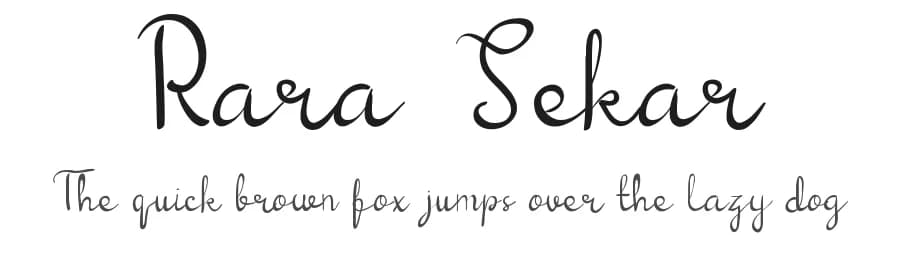 Rara Sekar by DawnCreative.id — Script Handwritten Font
