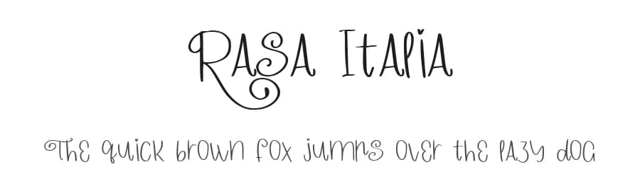 Rasa Italia by Go Letter — Script Handwritten Font