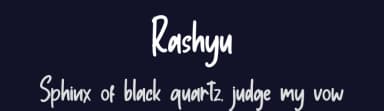 Rashyu by Skiiller Studio — Script Handwritten Font — thumbnail 2