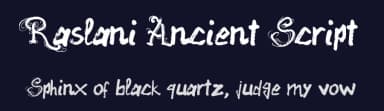 Raslani Ancient Script by Raslani Shaashimov — Script Handwritten Font — thumbnail 2