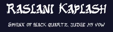 Raslani Kaplash by Raslani Shaashimov — Script Handwritten Font — thumbnail 2