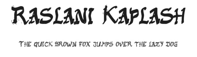 Raslani Kaplash by Raslani Shaashimov — Script Handwritten Font