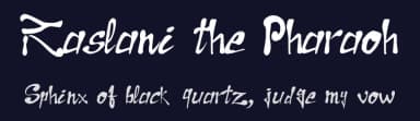 Raslani the Pharaoh by Raslani Shaashimov — Script Handwritten Font — thumbnail 2