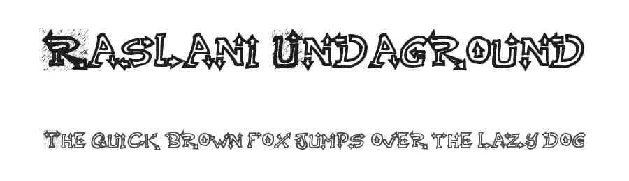 Raslani Undaground by Raslani Shaashimov — Script Handwritten Font