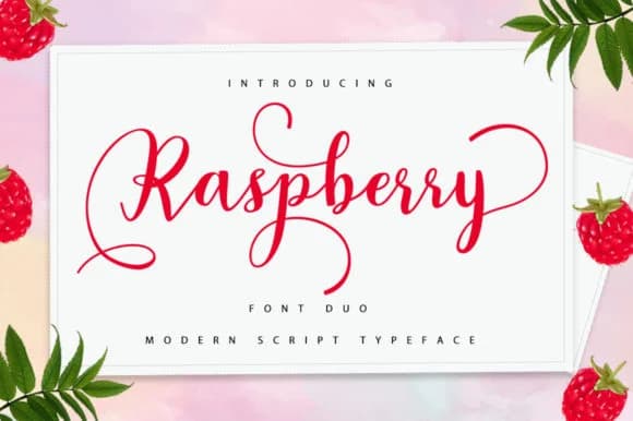 Raspberry Duo Font by typehill — Script Handwritten Font