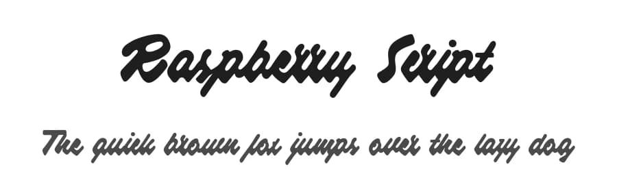 Raspberry Script by Måns Grebäck — Script Handwritten Font
