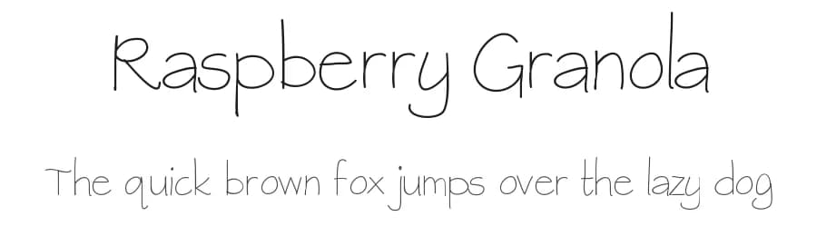 Raspberry Granola by Sabrina Schleiger — Script Handwritten Font