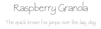Raspberry Granola by Sabrina Schleiger — Script Handwritten Font — thumbnail 1