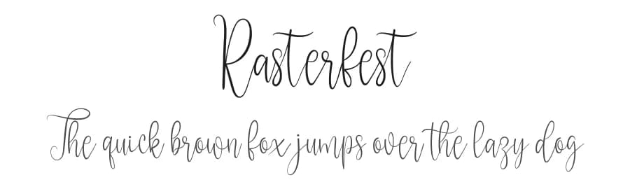 Rasterfest by niyos — Script Handwritten Font