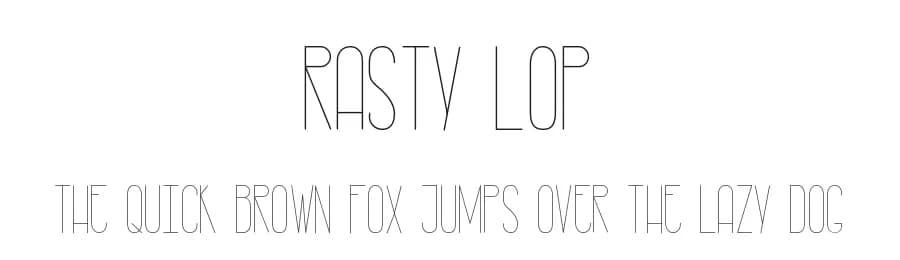 Rasty Lop by Paula Lopez — Sans Serif Font