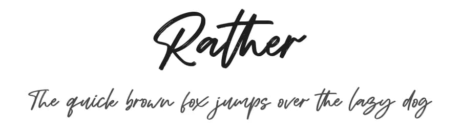 Rather by Din Studio — Script Handwritten Font