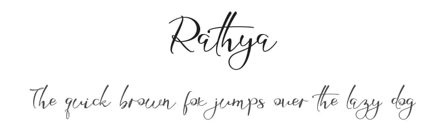 Rathya by Andrean Prabowo — Script Handwritten Font