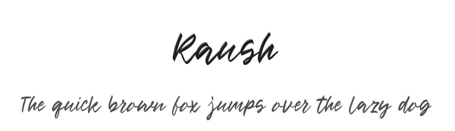 Raush by Mr. Typeman — Script Handwritten Font — preview 1