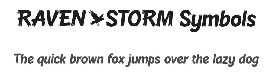 Raven Storm Symbols by Måns Grebäck — Dingbats Font