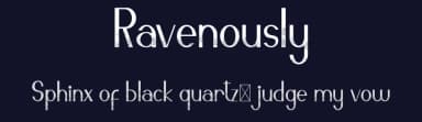 Ravenously by Calligraphy Fonts — Sans Serif Font — thumbnail 2