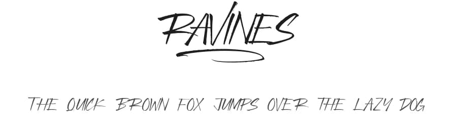 Ravines by VinType — Script Handwritten Font