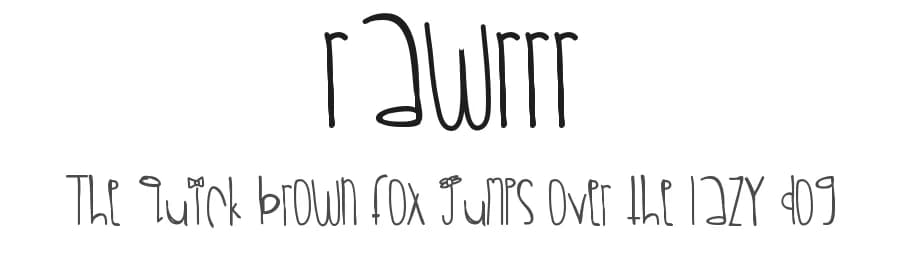 Rawrrr by Des Gomez — Script Handwritten Font