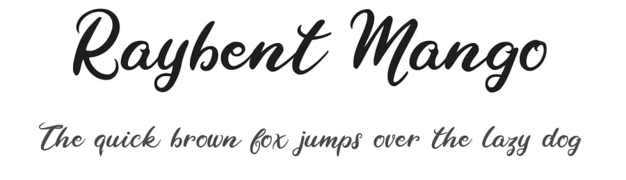 Raybent Mango by starinkbrush — Script Handwritten Font