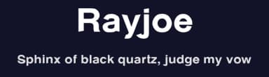 Rayjoe by Joe Chau — Sans Serif Font — thumbnail 2