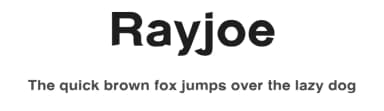 Rayjoe by Joe Chau — Sans Serif Font — thumbnail 1