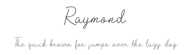 Raymond by Ahmad Dindin — Script Handwritten Font