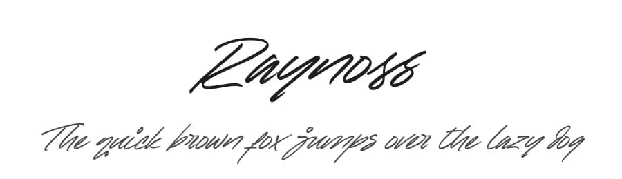 Raynoss by Kong Font — Script Handwritten Font