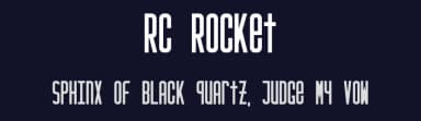 RC Rocket by Jeremy Porter — Sans Serif Font — thumbnail 2