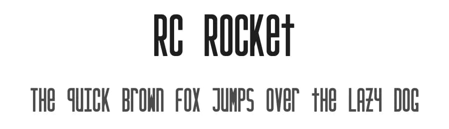 RC Rocket by Jeremy Porter — Sans Serif Font