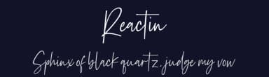 Reactin by Fikryal studio — Script Handwritten Font — thumbnail 2