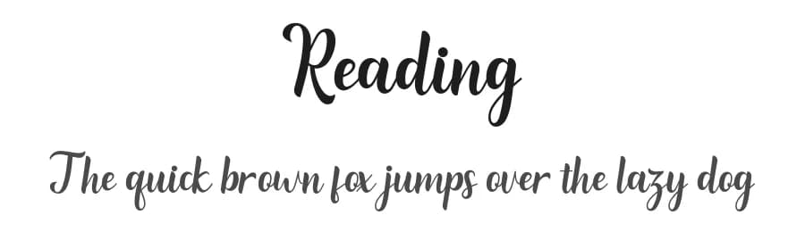 Reading by Amarlettering - Takiy — Script Handwritten Font