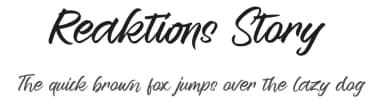 Reaktions Story by Muhammad Wahyudin — Script Handwritten Font — thumbnail 1