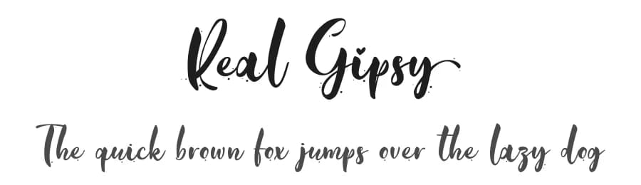 Real Gipsy by Typhoon Type - Suthi Srisopha — Script Handwritten Font