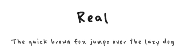 Real by arisSome1 — Script Handwritten Font