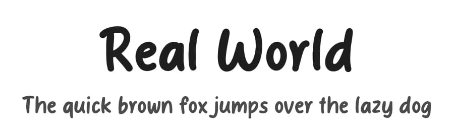 Real World by MJType — Script Handwritten Font